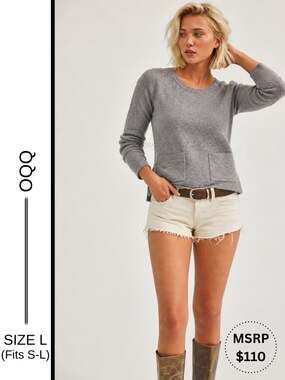 $110 MSRP | ⭐J.Crew Merino Wool Pocket Sweater | L Fits S–M ⭐SAME DAY SHIP